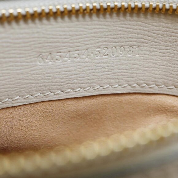 Gucci Horsebit 1955 Small GG Supreme Canvas Shoulder Bag White 645454 - Picture 15 of 15